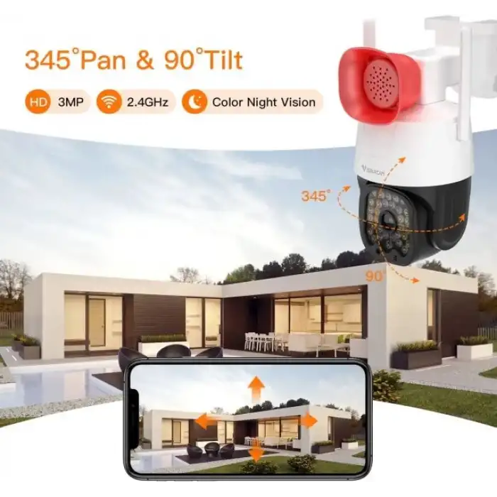 VSTARCAM 3MP Güvenlik 360° PTZ Kamera Dış Mekan