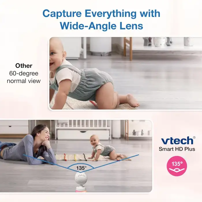 VTech Akıllı WiFi Bebek Monitörü, 2K CMOS Sensörlü 5.5 Inc - 1 Kamera