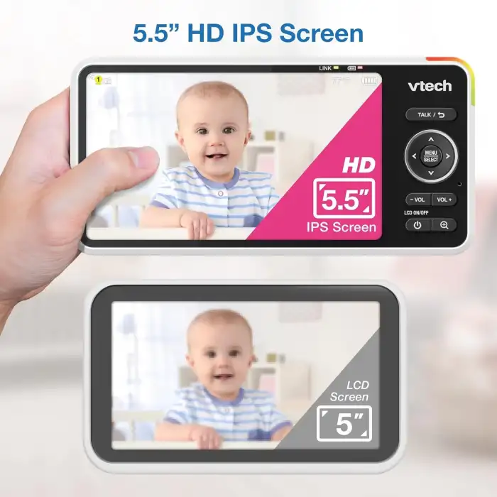 VTech Akıllı WiFi Bebek Monitörü, 2K CMOS Sensörlü 5.5 Inc - 1 Kamera