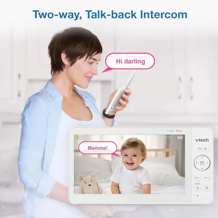 VTech Kamera ve Ses Özellikli, Pan Tilt Zoom - 7 Inc IPS Ekran - 2 Kamera