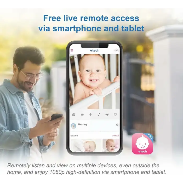 VTech RM9751 Sarı Papatya Akıllı Wi-Fi Bebek Kamerası