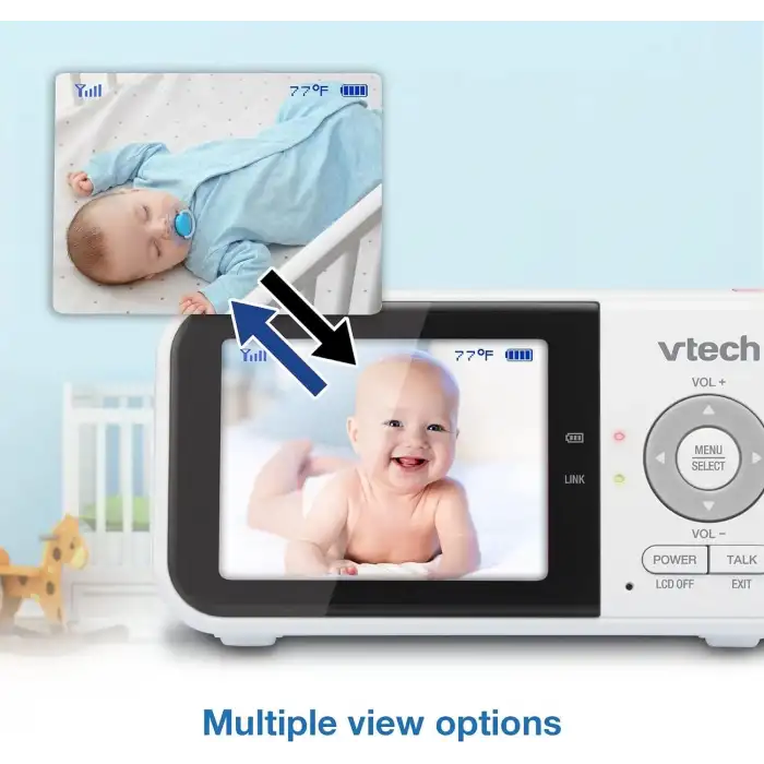 VTech VM819-2 Video Bebek Monitörü - 19 Saat Pil Ömrü - 2 Kamera