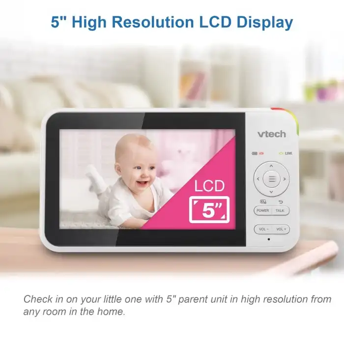 VTech VM924-2 Uzaktan Pan-Tilt-Zoom 2 Kameralı Video Monitörü - 5 Inc