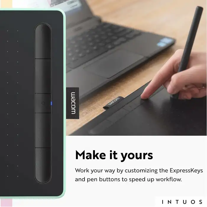 Wacom Intuos Küçük Bluetooth Grafik Çizim Tableti - Fıstık