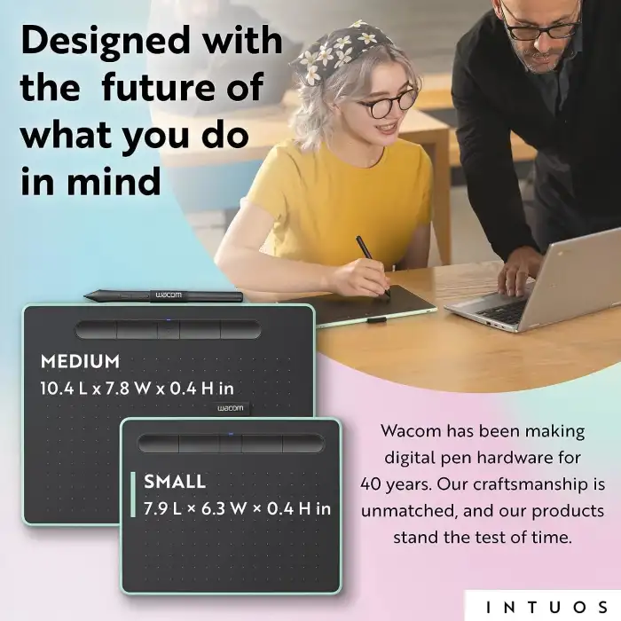 Wacom Intuos Küçük Bluetooth Grafik Çizim Tableti - Fıstık