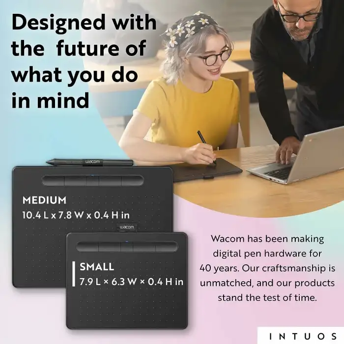 Wacom Intuos Küçük Bluetooth Grafik Çizim Tableti - Siyah