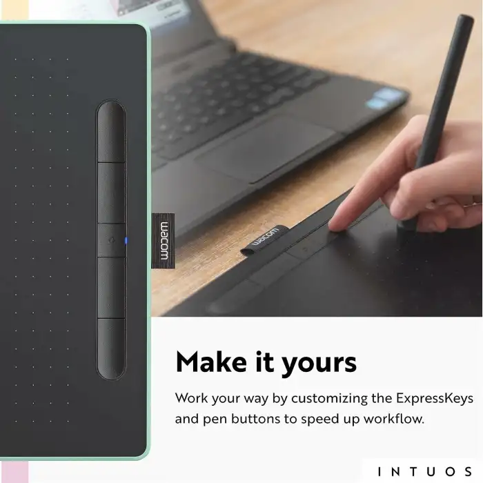 Wacom Intuos Orta Boy Bluetooth Grafik Çizim Tableti - Fıstık