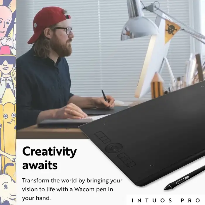 Wacom Intuos Pro Büyük Bluetooth Grafik Çizim Tableti