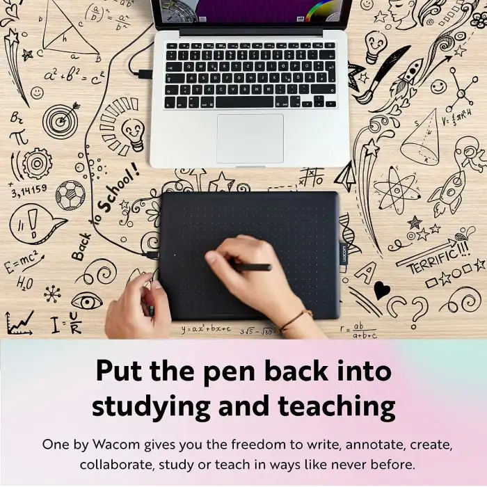 Wacom One Medium Grafik Çizim Tableti, Taşınabilir ve Çok Yönlü