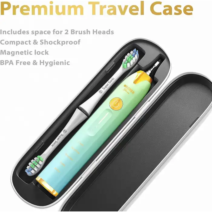 Wagner Stern Basınç Sensörlü Ultrasonik Beyazlatıcı Diş Fırçası - Mavi-Yeşil