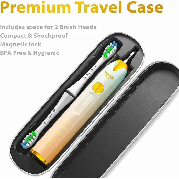 Wagner Stern Basınç Sensörlü Ultrasonik Beyazlatıcı Diş Fırçası - Şeftali-Mavi