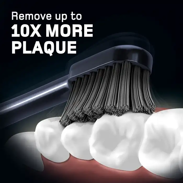 Wagner Stern Ultrasonik Beyazlatma 8 Fırça Başlıklı Diş Fırçası - Siyah