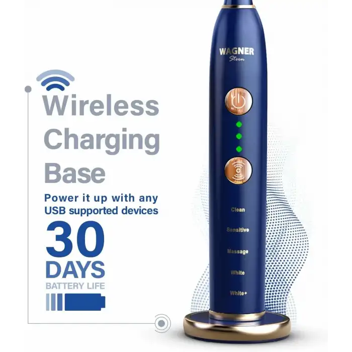 Wagner Stern WHITEN+ Sürümü. Akıllı Elektrikli Diş Fırçası - Kraliyet Mavi