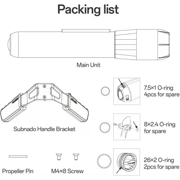 Waydoo Subnado Su Sporları, Sualtı Dalış Scooter Lite - Mavi