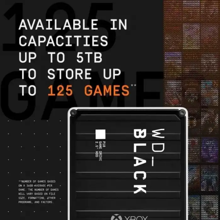 WD_BLACK 1 TB P10  Xbox için Oyun Sürücüsü