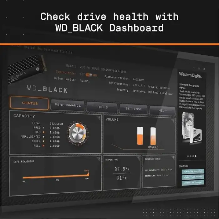 WD_BLACK 1 TB SN850 NVMe Dahili Oyun SSD Kartı