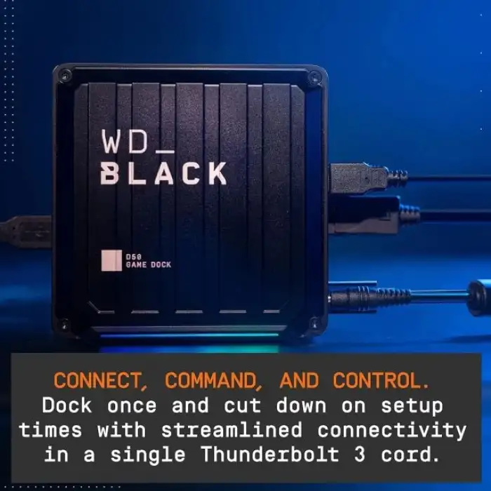WD_BLACK D50 Game Dock, Thunderbolt 3 Bağlantılı RGB