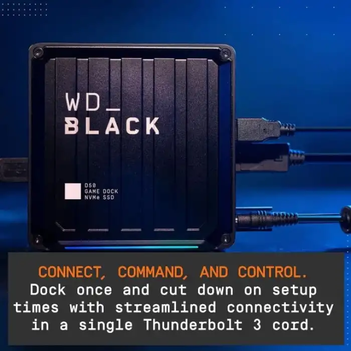 WD_BLACK D50 Game Dock, Thunderbolt 3 Bağlantılı RGB