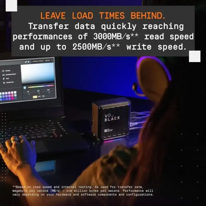 WD_BLACK D50 Game Dock, Thunderbolt 3 Bağlantılı RGB