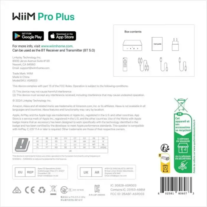 WiiM Pro AirPlay 2 - WiFi Çok Odalı Yayıncı Chromecast