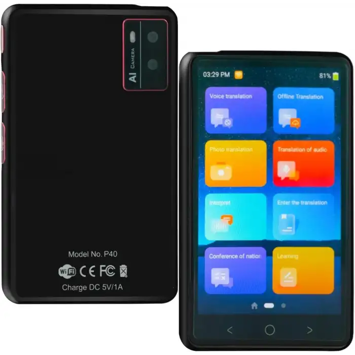 Winonela İki Yönlü Cepte Dil Tercüman Cihazı, Gerçek Zamanlı, 138