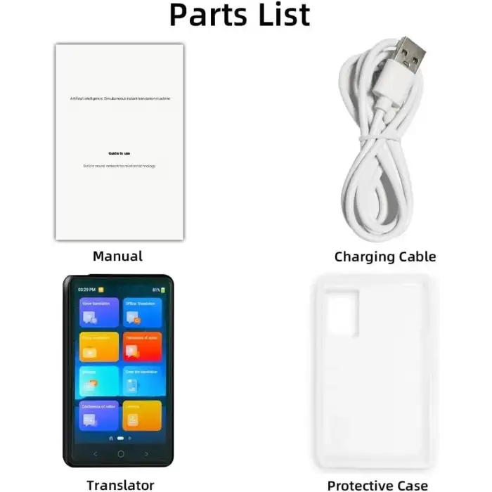 Winonela İki Yönlü Cepte Dil Tercüman Cihazı, Gerçek Zamanlı, 138