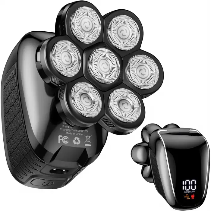 Wyklaus - Kel Erkekler için Elektrikli Kafa Tıraş Makinesi - Siyah