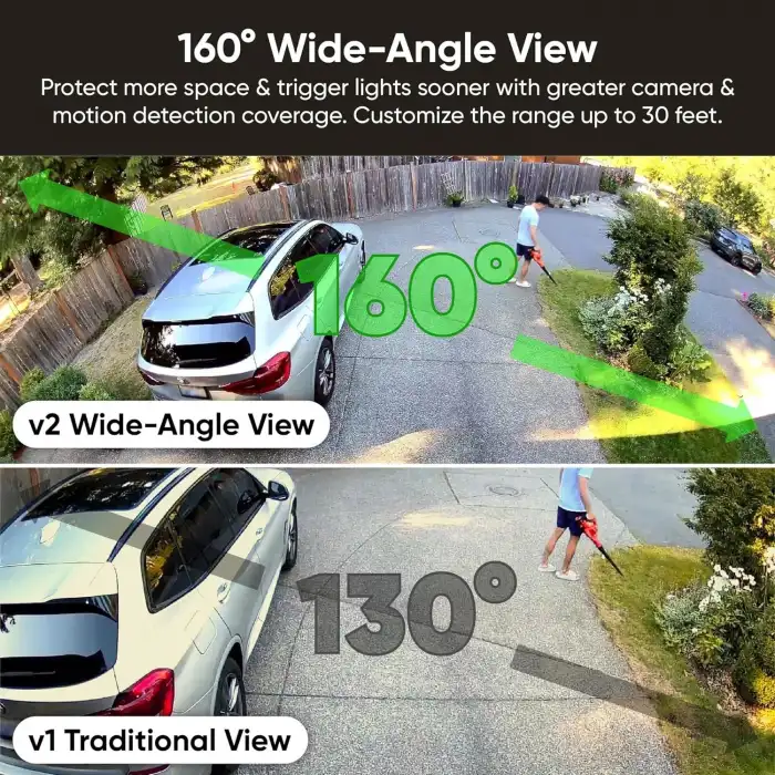 Wyze Floodlight Kamera v2, 2K HD Dış Mekan Güvenlik Kamerası - Siyah