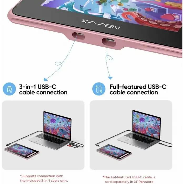 XP-Pen Artist 10 2.Gen, Bilgisayar Grafik Çizim Tableti - 10 Inc - Pembe