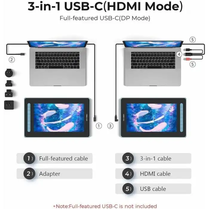 XP-Pen Artist 12 2.Gen, Grafik Çizim Tableti - 12 Inc - Mavi