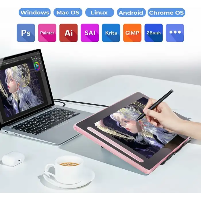 XP-Pen Artist16 Bilgisayar Grafik Tableti 15.4 Inc - Pembe