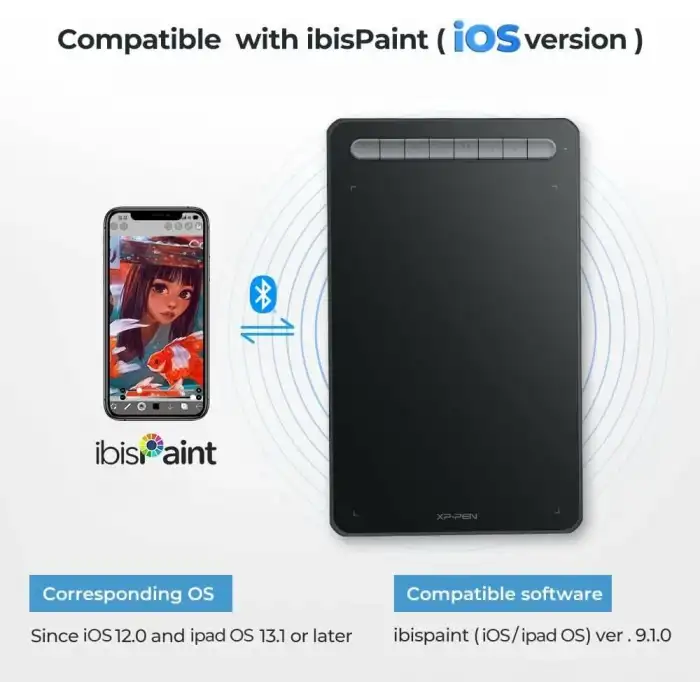 XP-Pen Deco MW Bluetooth Kablosuz Grafik Çizim Tableti 8x5 - Siyah