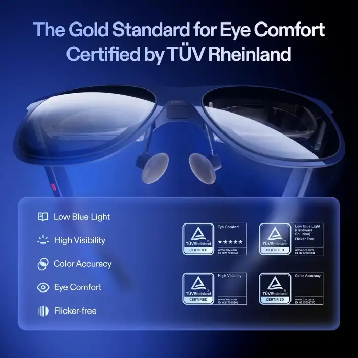 XREAL 1S AR Gözlükleri, 52 Derece Görüşe Sahip, 500 Inc Sanal Ekranlı Akıllı Gözlükler