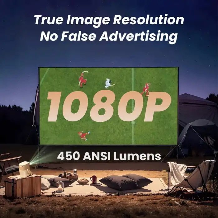 Yaber T2 1080P Projektör - WiFi 6 ve Bluetooth [JBL 2 Ses, 8W Hoparlör ve Dahili Pil]