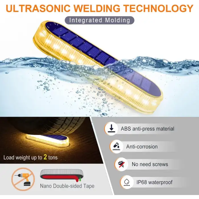 YiLaie Güneş Enerjili Dış Mekan Işıkları Otomatik Açma/Kapama 6 Adet - Sıcak Beyaz