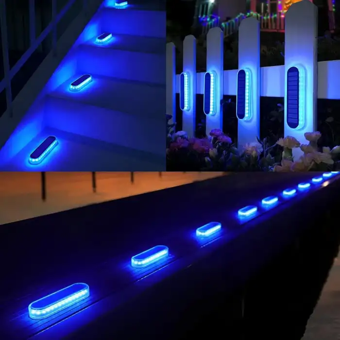 YiLaie Güneş Enerjili Dış Mekan Işıkları Otomatik Açma/Kapama 8 Adet - Mavi