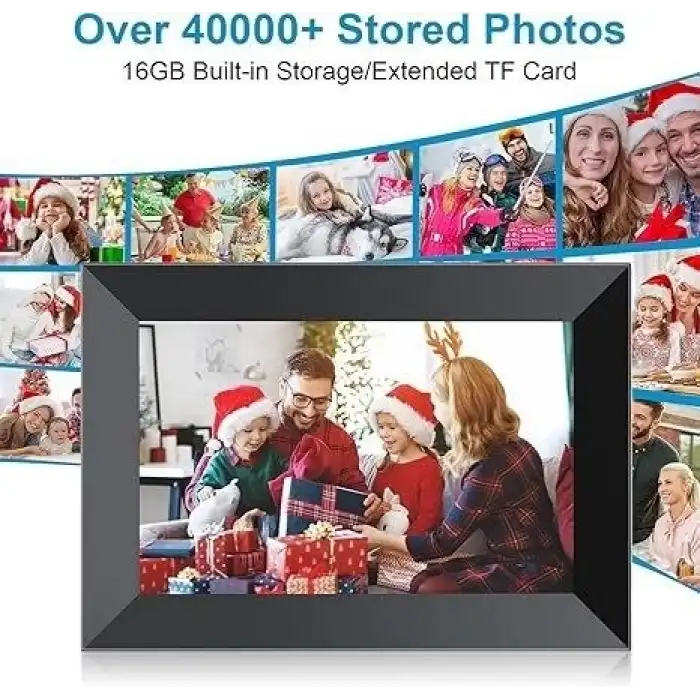 YunQiDeer 10.1 Inc WiFi Dijital Fotoğraf Çerçevesi 1280x800P IPS Ekran 16GB