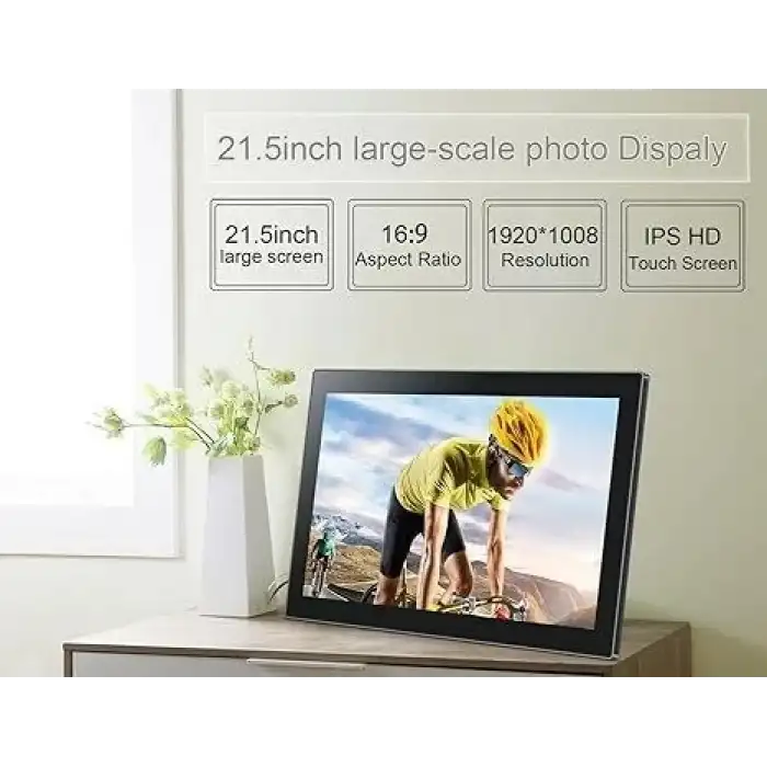YunQiDeer Dijital Fotoğraf Çerçevesi 1080P IPS 21.5 Inc 32GB