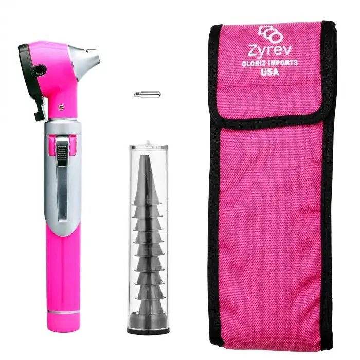 Zyrev ZetaLife Otoskop - Işıklı  Kulak Enfeksiyonu Dedektörü - Pembe