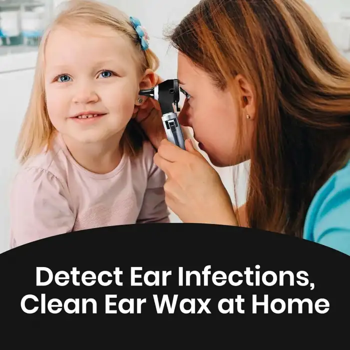 Zyrev ZetaLife Otoskop - Işıklı  Kulak Enfeksiyonu Dedektörü - Siyah