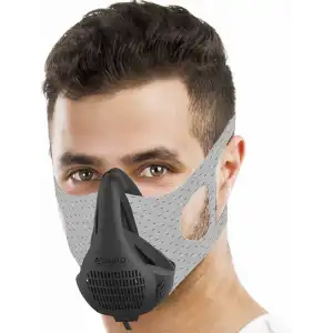 Aduro Sport Yüksek İrtifa Eğitim Maskesi - Koşu Nefes Egzersizi - Gri