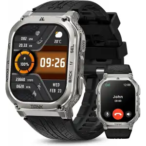 AMAZTIM Akıllı Saat, 60 Gün Pil Ömrü, Yüzme Dalışı Full Metal - Gümüş