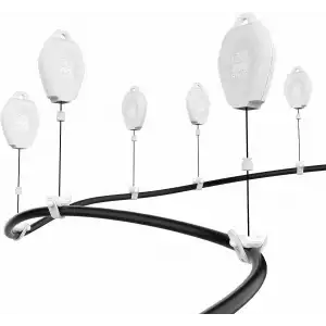 AMVR VR Kablo Yönetim Sistemi, 6 Paket Tavan Makarası Sistemi - Beyaz