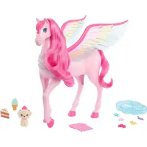 Barbie Bebek Pegasus Pembe Kanatlı At Oyuncak