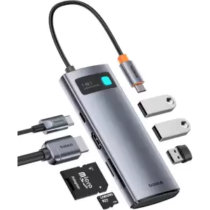 Baseus USB C HDMI Adaptörü 7si 1 arada USB C Hub