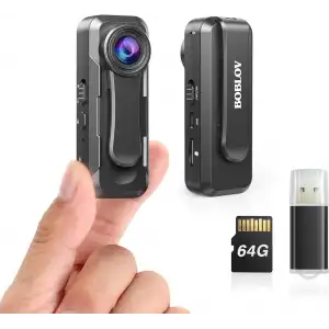 Boblov W1 64GB HD 1080P Vücuda Takılan Giyilebilir Kamera, 2 Klipsli