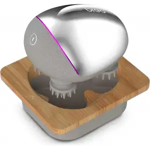 Breo Taşınabilir Mini Saç Derisi Masaj Aleti - IPX7 Su Geçirmez - Gümüş