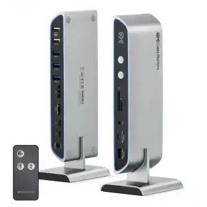 Cable Matters 14 in 1 Çift 4K 60Hz USB C KVM Anahtar Bağlantı İstasyonu