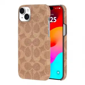 Coach iPhone 15 Plus Kılıf Taba Rengi