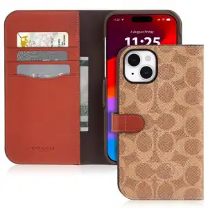 Coach iPhone 15 Plus Kılıf Taba Rengi